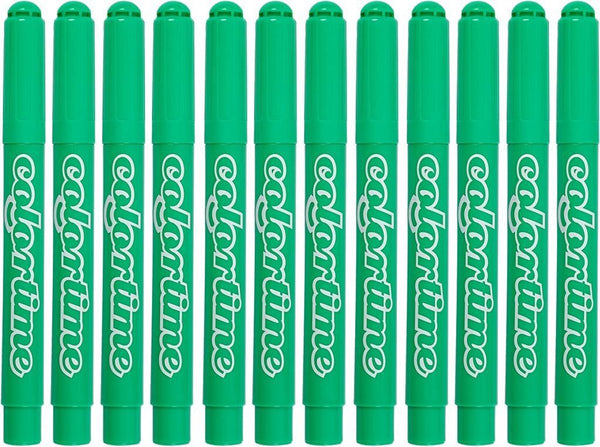 Colortime light green jumbo markers, 12 pcs.
