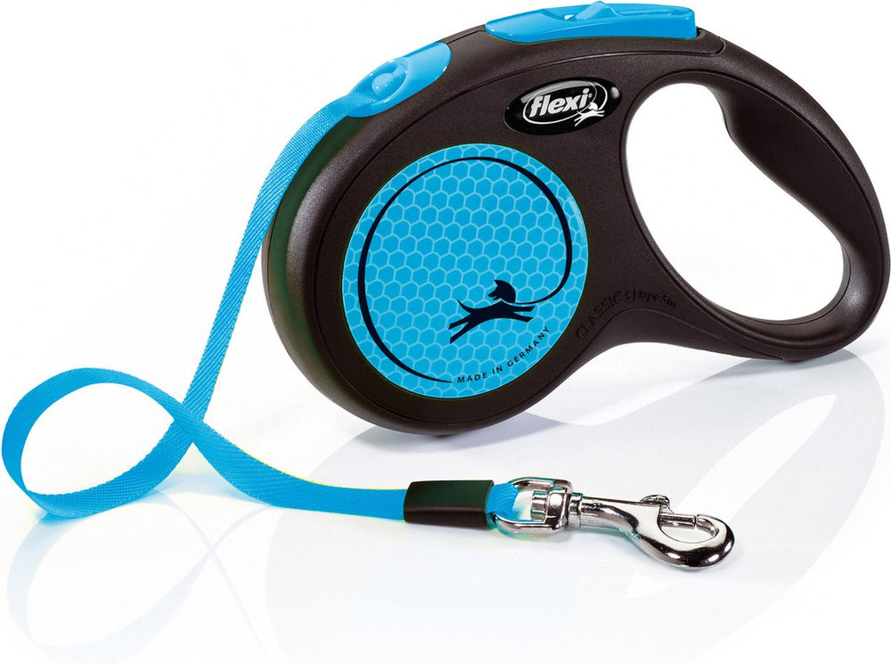 Flexi Rollijn nieuwe neon tape zwart blauw