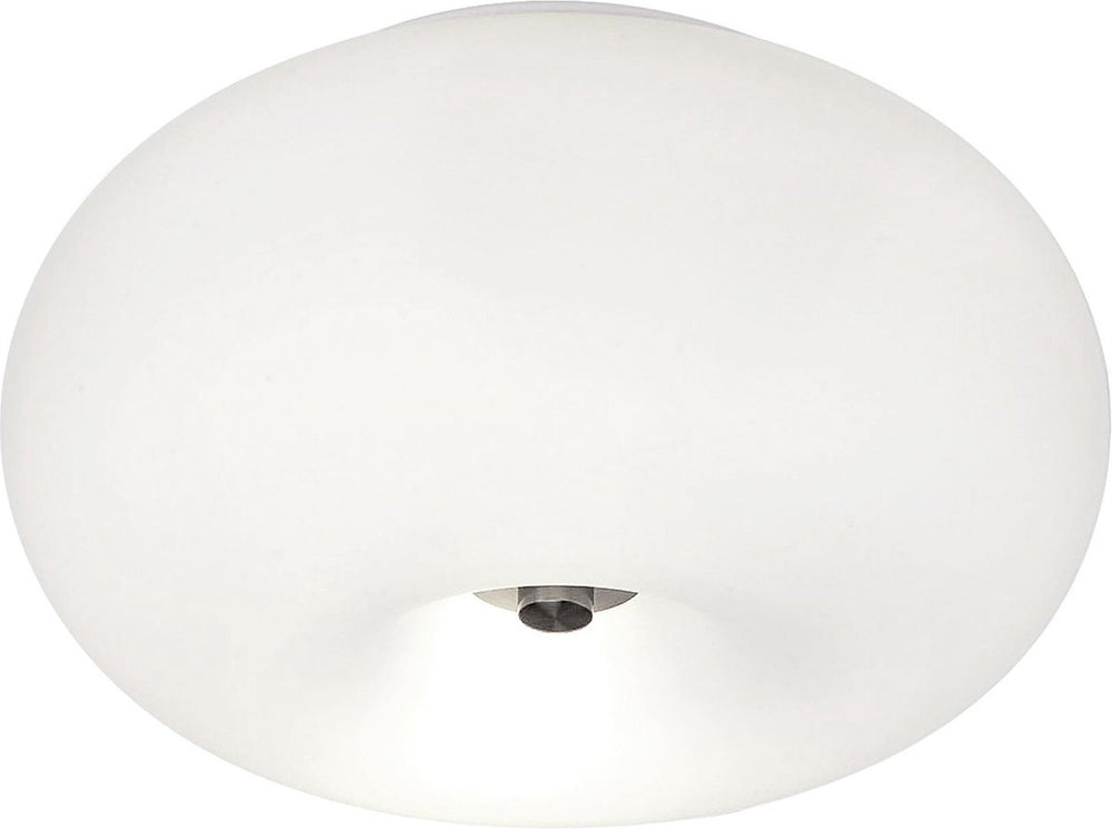 Eglo optica - plafondlamp - ø280mm. - nikkel-mat - wit