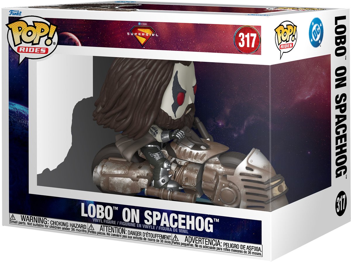 Funko supergirl (2026) pop! rides vinyl figure lobo on the spacehog 15 cm pop! figuur