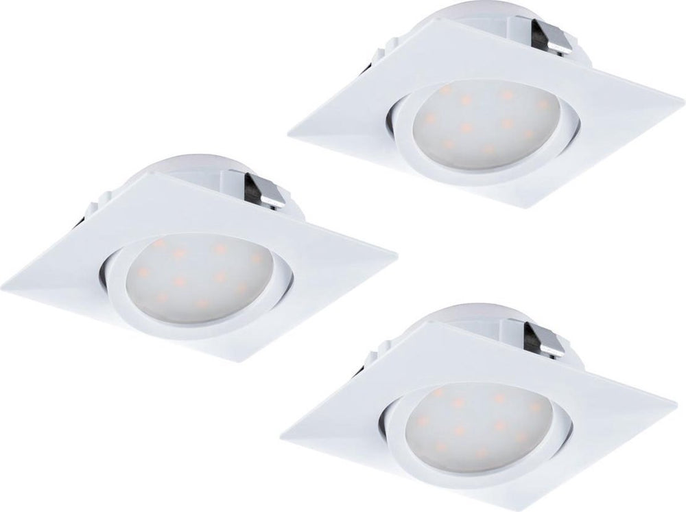 Eglo pineda - inbouwarmatuur - 3 lichts - wit