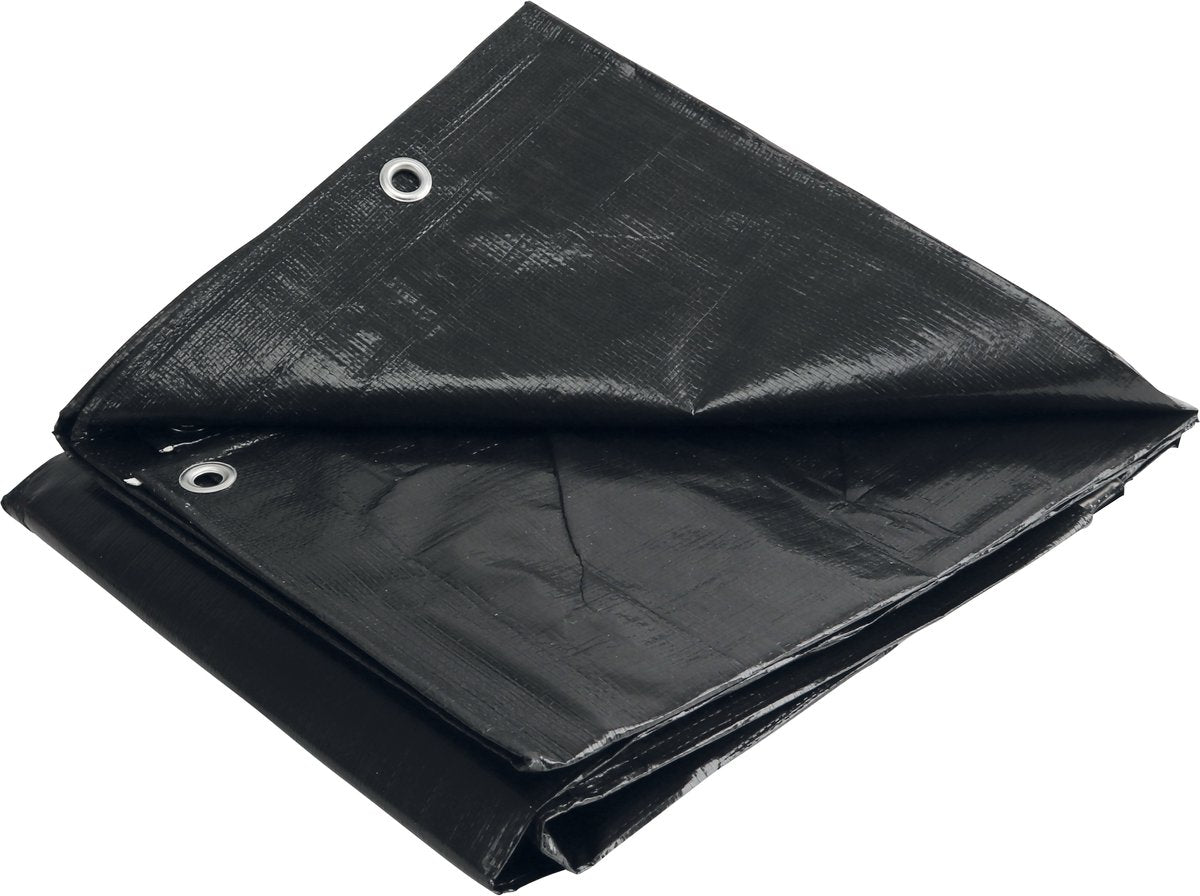 Black+decker black decker afdekzeil dekzeil voor aanhangers - zwart - waterdicht - 3x4 m