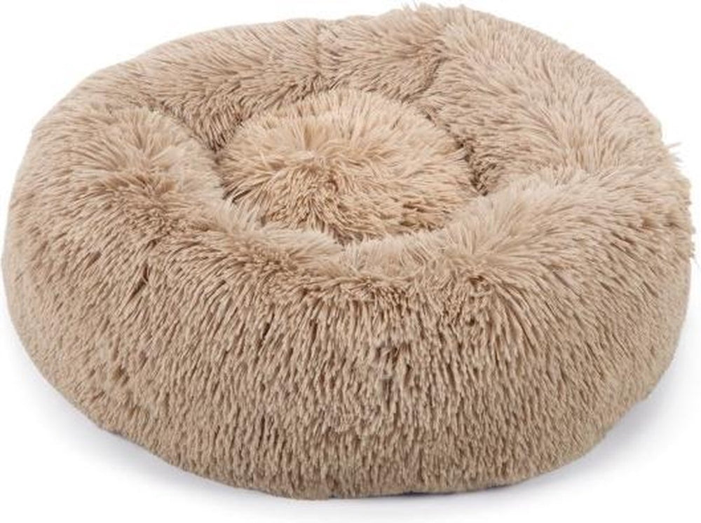 Beeztees yali - hondenmand - pluche - beige - diam. 50 cm