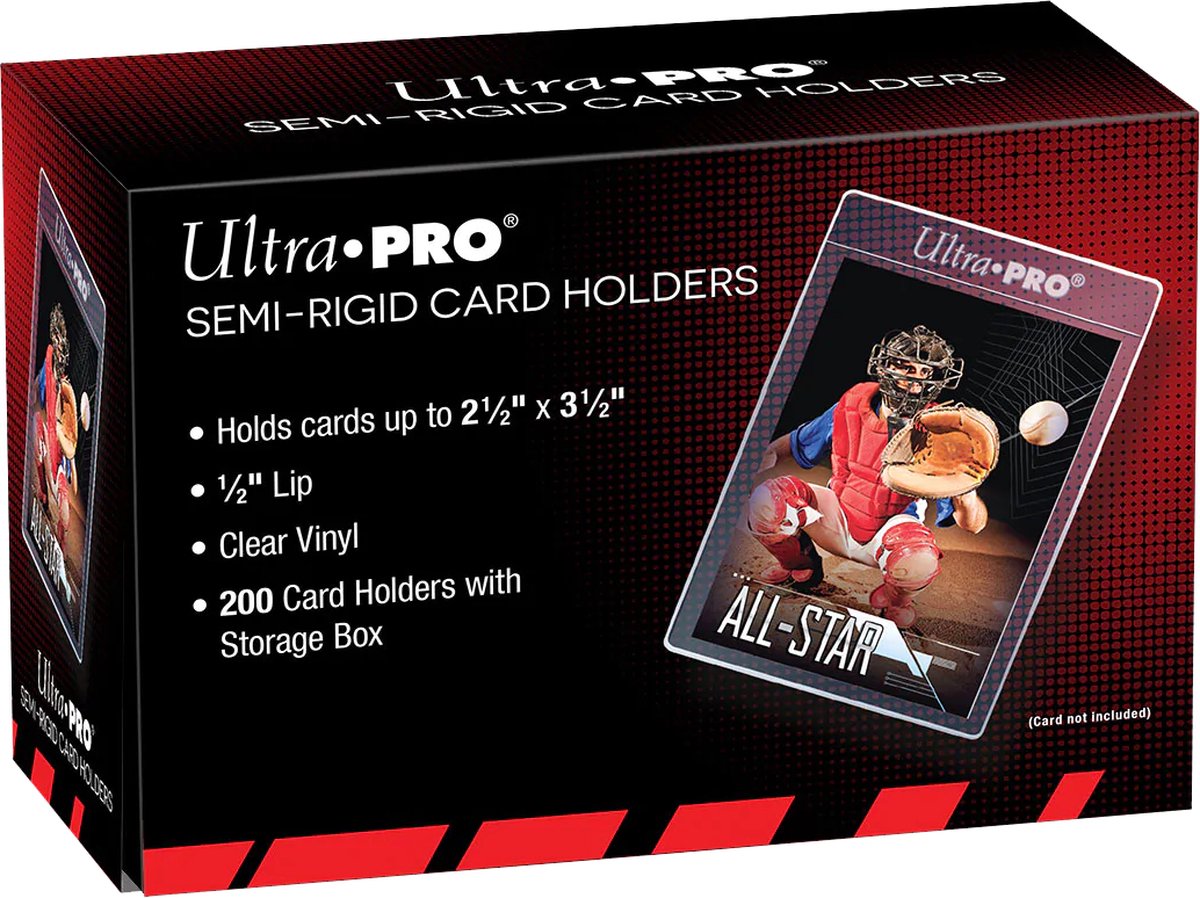 Ultrapro 200 ultra pro semi-rigid card holders transparant standaard maat opberghouders