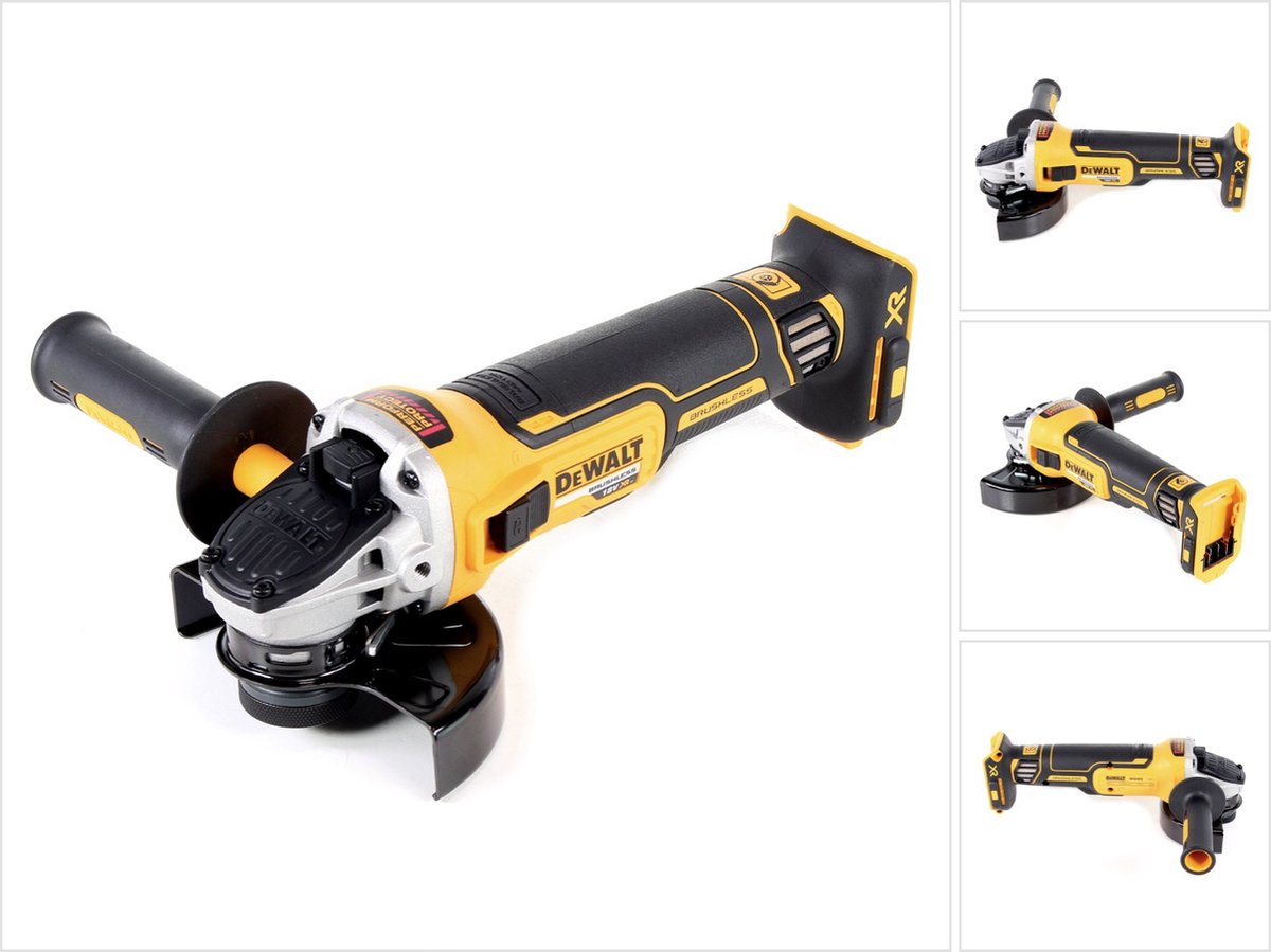 Dewalt dcg405n 18v li-ion accu haakse slijper body 125mm koolborstelloos - losse body (geleverd zonder accu en lader)