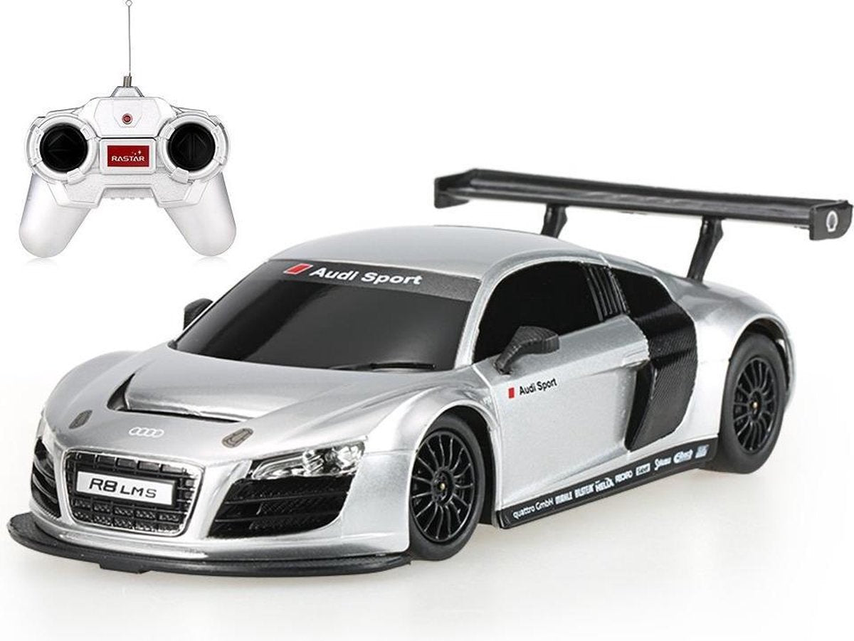 Rastar bestuurbare auto audi r8 lms - schaal 1 24 - grijs