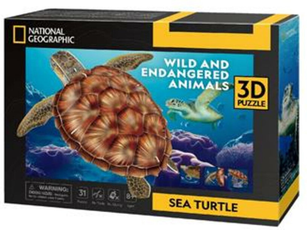Kubieke leuke 3D-puzzel National Geographic Zeeschildpad