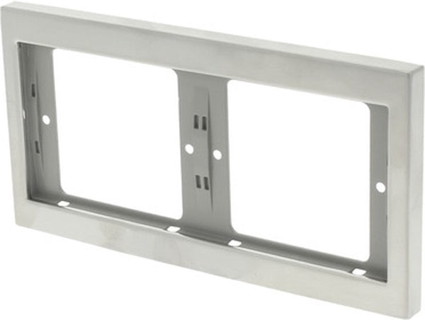 Berker k5 afdekraam 2-voudig rvs