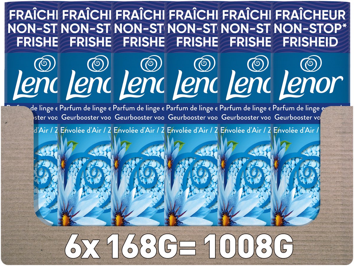 Lenor geurbooster zeebries - 6 x 168 gram - wasparfum