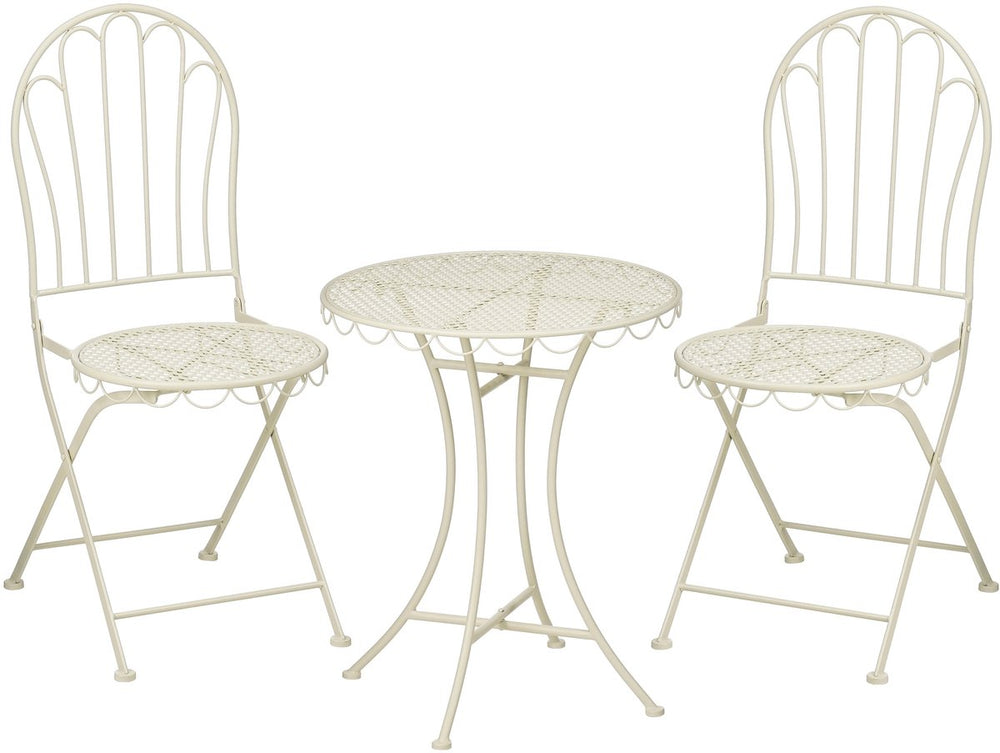 Mica decorations marseille bistroset - set van 3 - ijzer - off-white