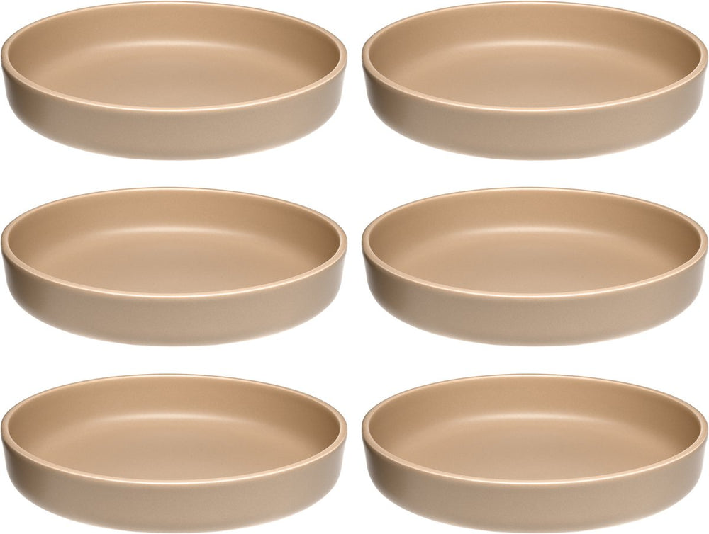 Leonardo roma bord diep 20cm abrikoos - set 6