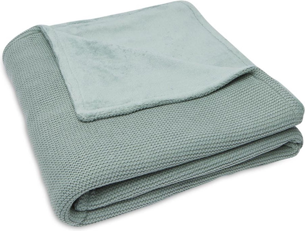 Jollein baby deken wieg 75x100cm basic knit forest green fleece