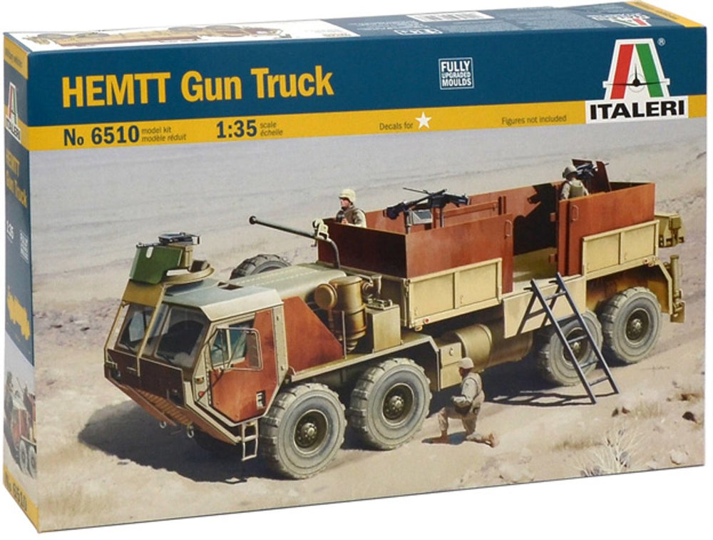 Italeri modelbouwpakket militaire voertuigen - 6510 hemtt gun truck plastic - 1:35 - modelbouw