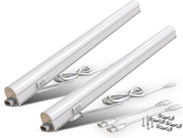 B.k.licht - onderbouwverlichting - set van 2 - led keukenverlichting - kastverlichting - l: 57.3 cm - 8w - 700lm - 4.000k neutral wit licht