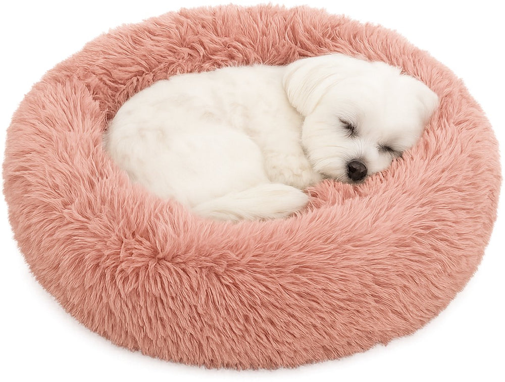 Flamingo hondenmand – donut hondenmand – kattenmand oudroze – 55 cm – extra zacht luxe voor hond of kat – mand pacha