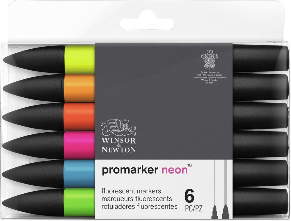 Winsor newton promarker™ neon fluorescent markers 6 set