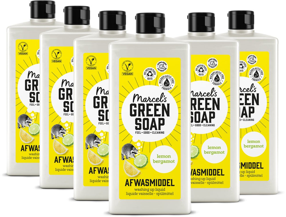 Marcel's green soap afwasmiddel - citroen bergamot - 6 x 500ml