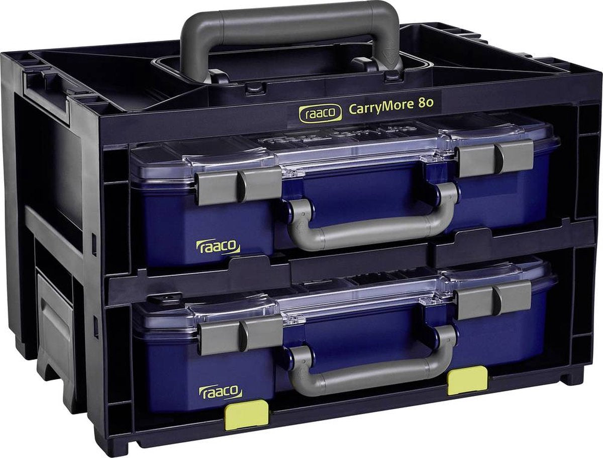 Raaco - carrymore - 80x2 - assortimentskoffer - (b x h x d) 386 x 241 x 278 mm - 1 stuk(s) - zwart blauw