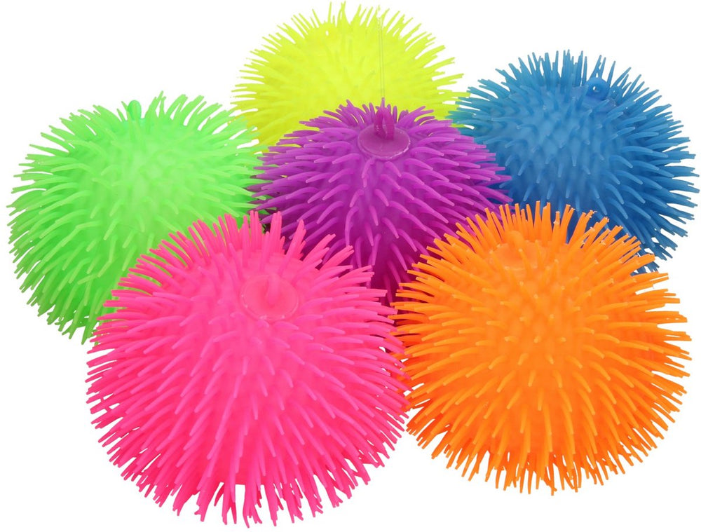 Johntoy fluffy bal speelgoed 23cm kleurrijk knijpbaar - 1 kleur willekeurig geleverd