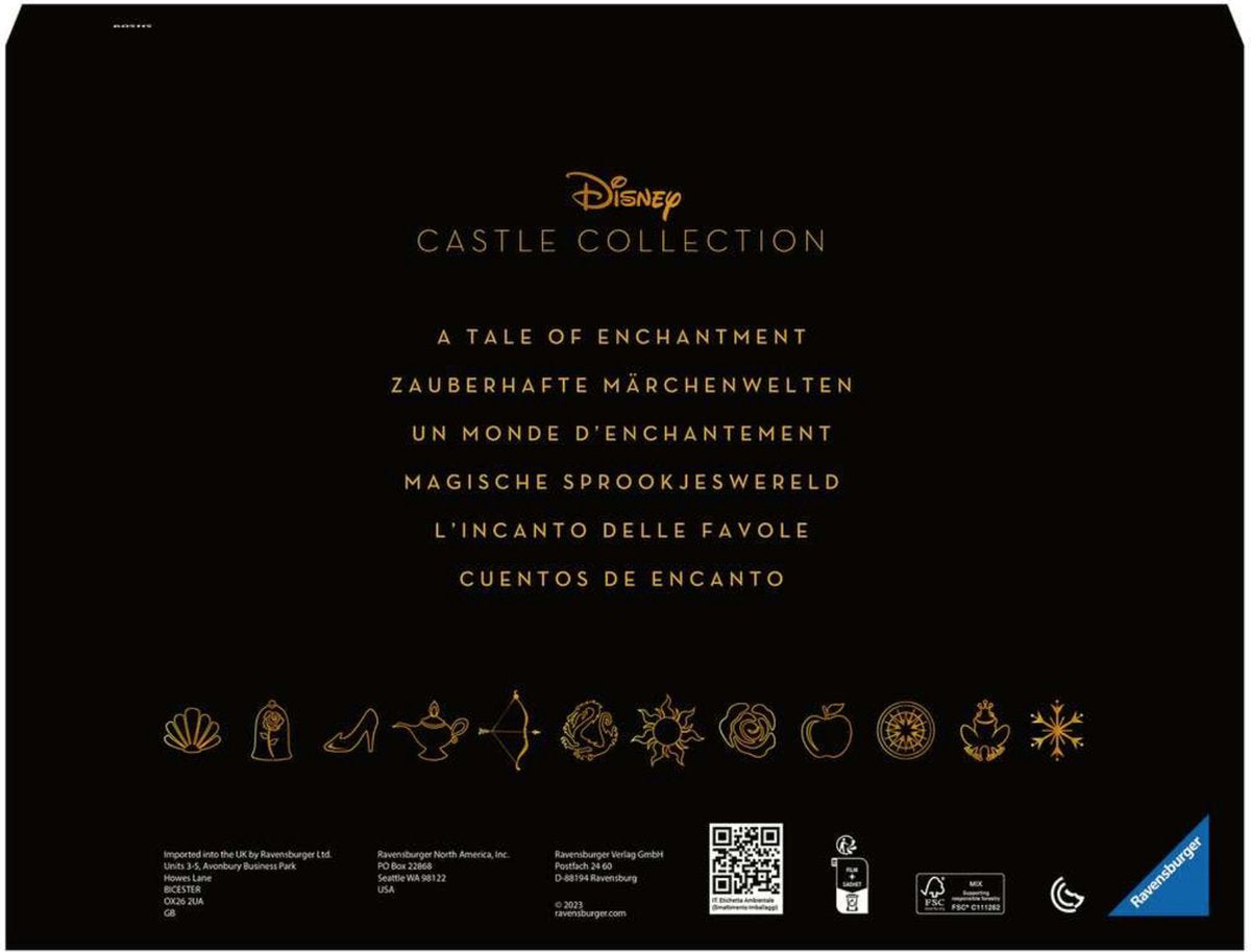 Ravensburger puzzel aurora - disney kasteel 9 - 1000 stukjes