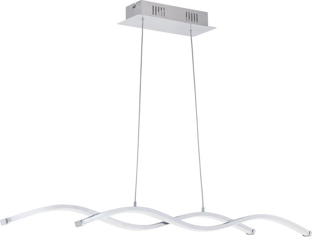 Eglo lasana 2 - hanglamp - 2 lichts - chroom - wit