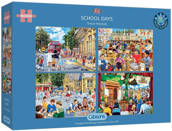 Gibsons - school days (door trevor mitchell) - 4×500 stukjes 48×34cm (b×h) - legpuzzel voor volwassenen