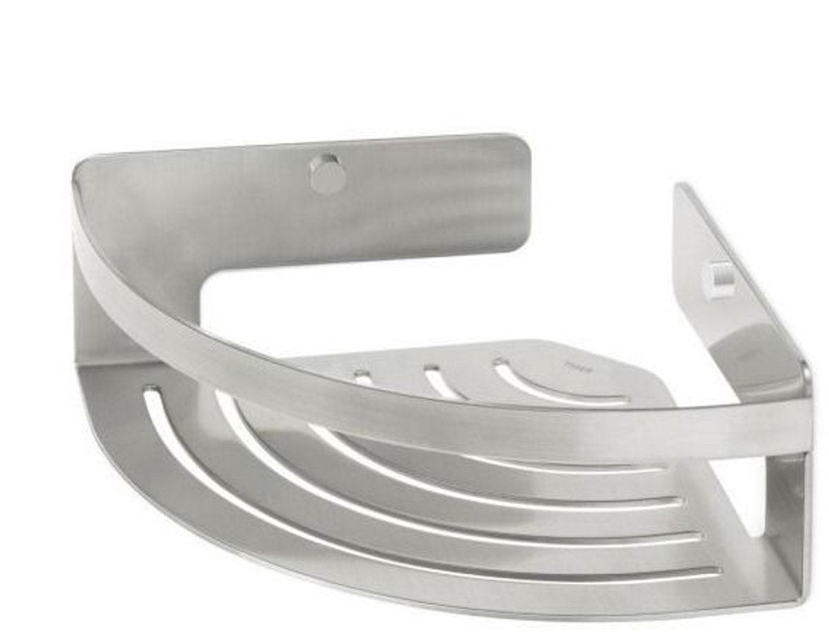 Tiger caddy - doucherek - douchemand hoek 18,4 cm - rvs geborsteld