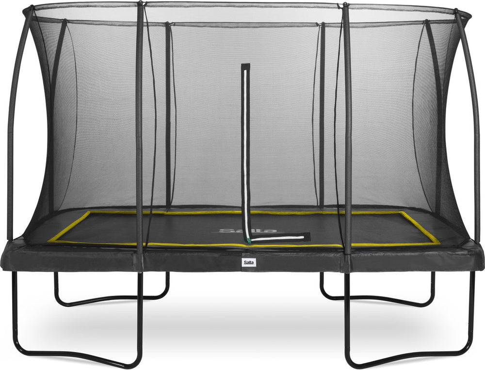 Salta comfort edition - 366 x 244 cm - rechthoekige trampoline met veiligheidsnet - zwart - trampoline voor kinderen
