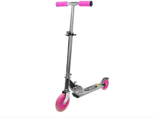 Alert kinderstep aluminium roze - verstelbaar en inklapbaar.