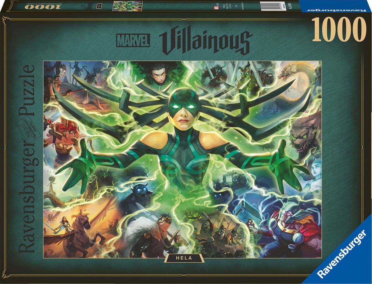 Ravensburger puzzel marvel villainous hela - legpuzzel - 1000 stukjes