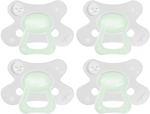 Difrax fopspeen natural - 18+ maanden - glow in the dark - 4 stuks