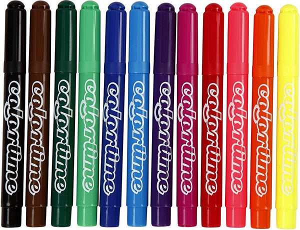 Colortime marker, 5 mm line, standard colors, 12 count
