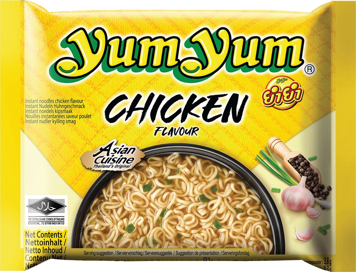 Yum yum noodles soep pak kip - 30 x 60g