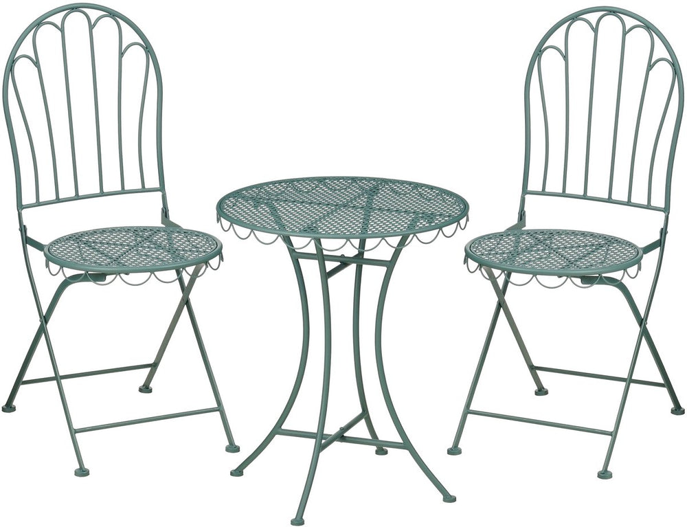 Mica decorations marseille bistroset - set van 3 - ijzer - groen