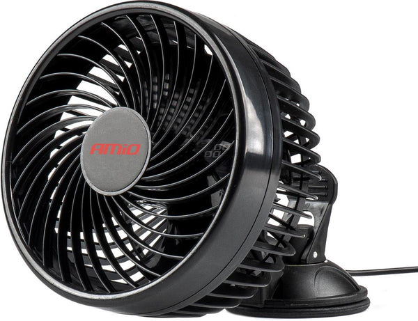 Amio auto ventilator met zuignap bevestiging - 4,5 inch - 12v
