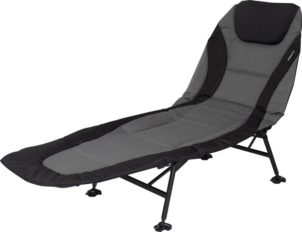 ligbed Royal 200 x 75 cm polyester antraciet zwart