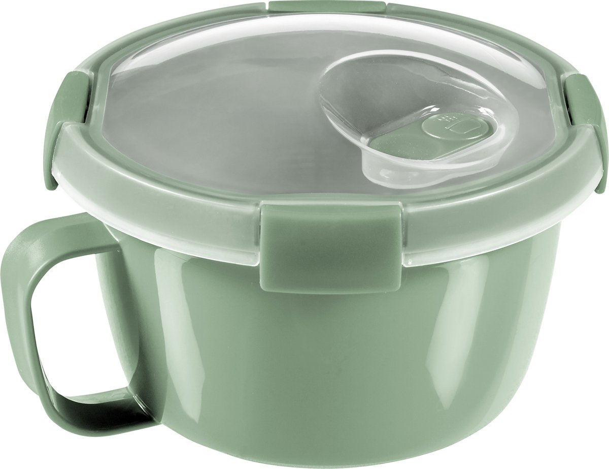 Curver smart to go eco soepkom rond - 0,9 liter - groen