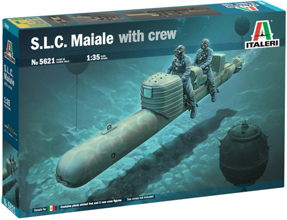 Italeri modelbouwpakket militaire voertuigen - 5621 s.l.c. maiale with crew plastic - 1:35 - modelbouw