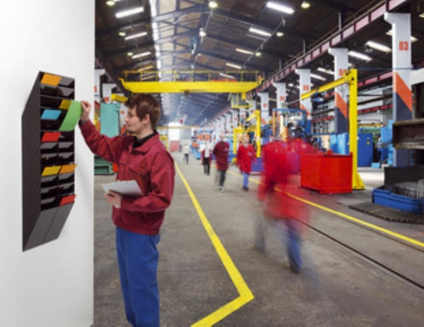 Durable flexiboxx folderhouder - 111,5 x 24 x 13,5 cm - transparant - 12 staande a4 vakken
