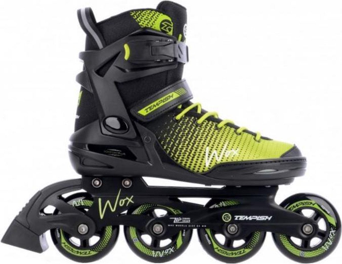 Tempish wox 84 skeelers volwassenen - 4x84mm wielen - fitness inline skates - zwart groen - maat 41