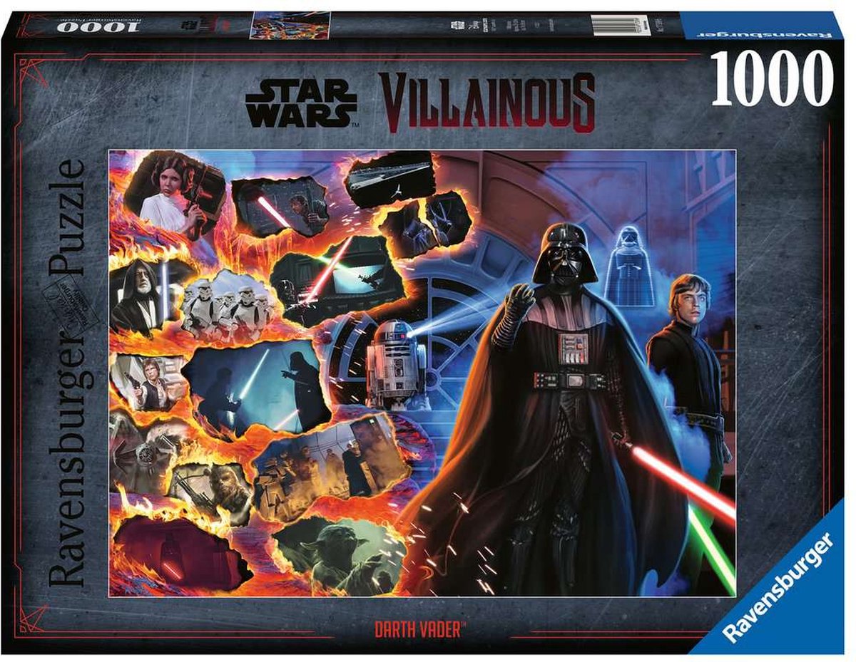 Ravensburger legpuzzel star wars schurkachtige darth vader, 1000st.