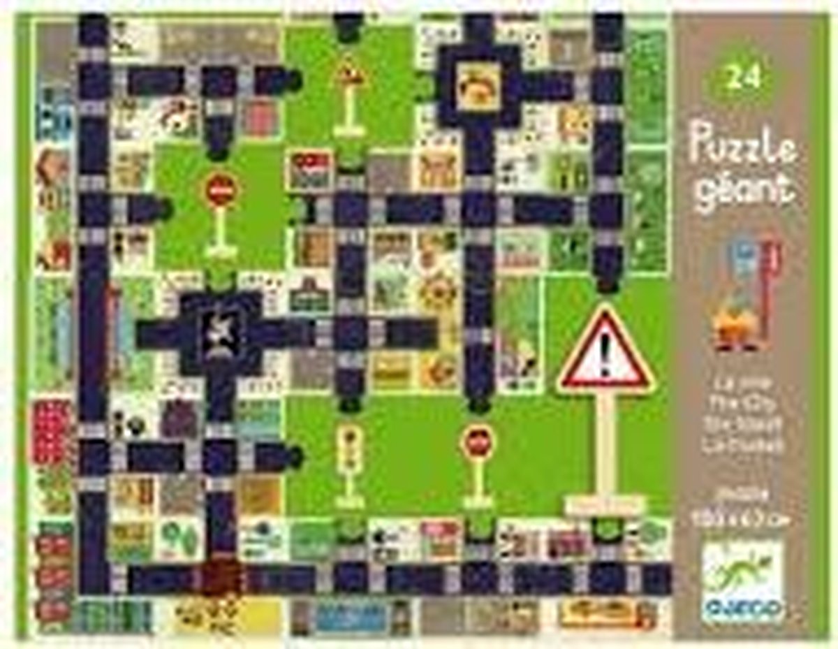 Djeco - pop to play puzzel de stad 24 st