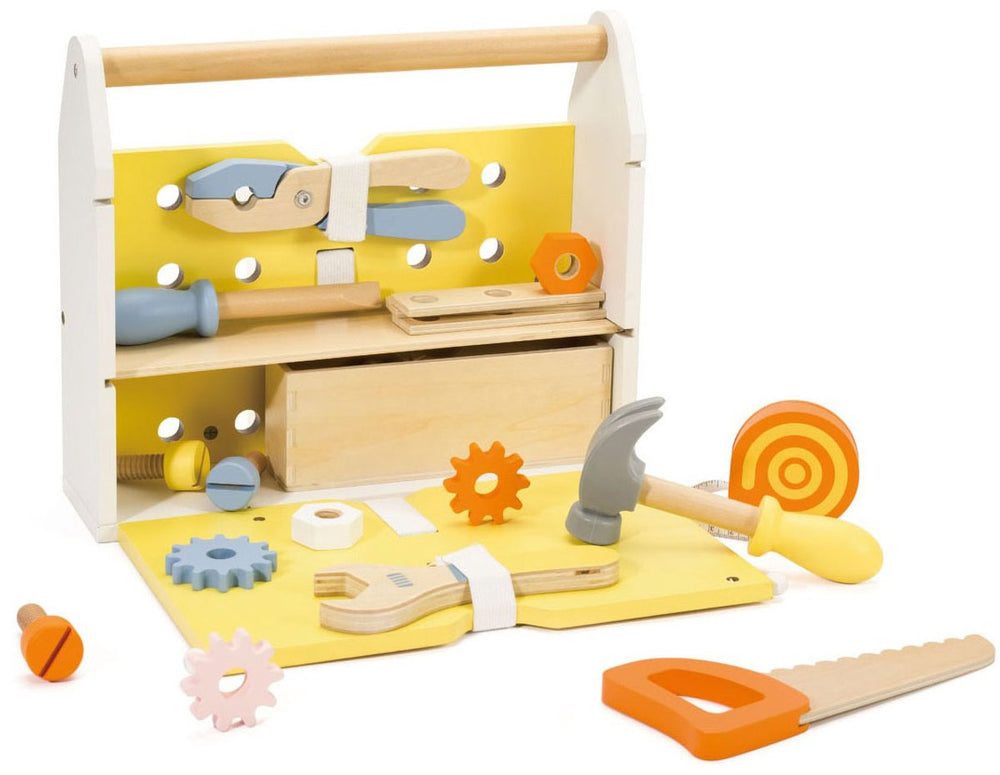 Klassieke wereld houten gereedschapskist modern, 27dlg.