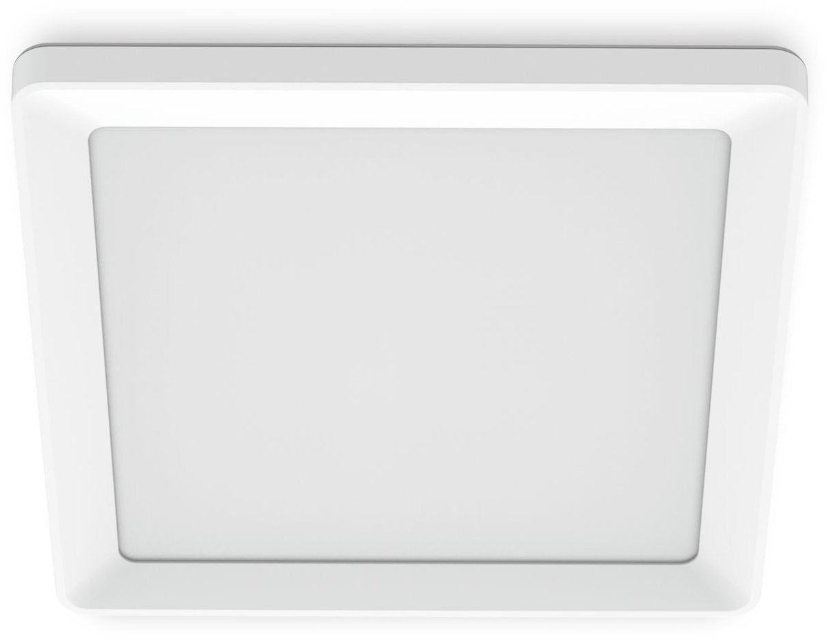 Philips led philips valen plafondlamp - met afstandsbediening - warmglow lichttechnologie: dim je lamp voor een warmere lichtkleur - 13w - led-verlichting - extra warm tot koelwit licht: 2200k-6500k - vierkant - wit