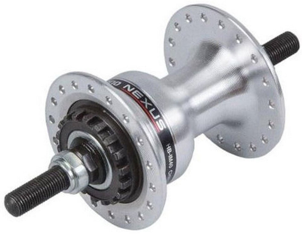 Shimano voornaaf voor rollerbrake - 36 spaakgaten - zilver - 100 mm inbouwmaat