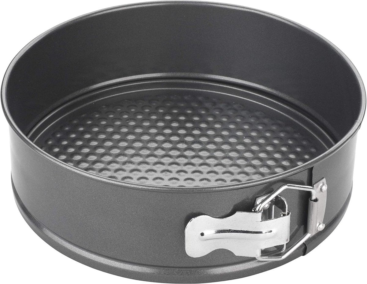 Chef aid springvorm - 22.6 cm ronde taartvorm met losse bodem - non-stick antiaanbaklaag - ovenbestendige bakvorm voor taart, cheesecake quiche - staal