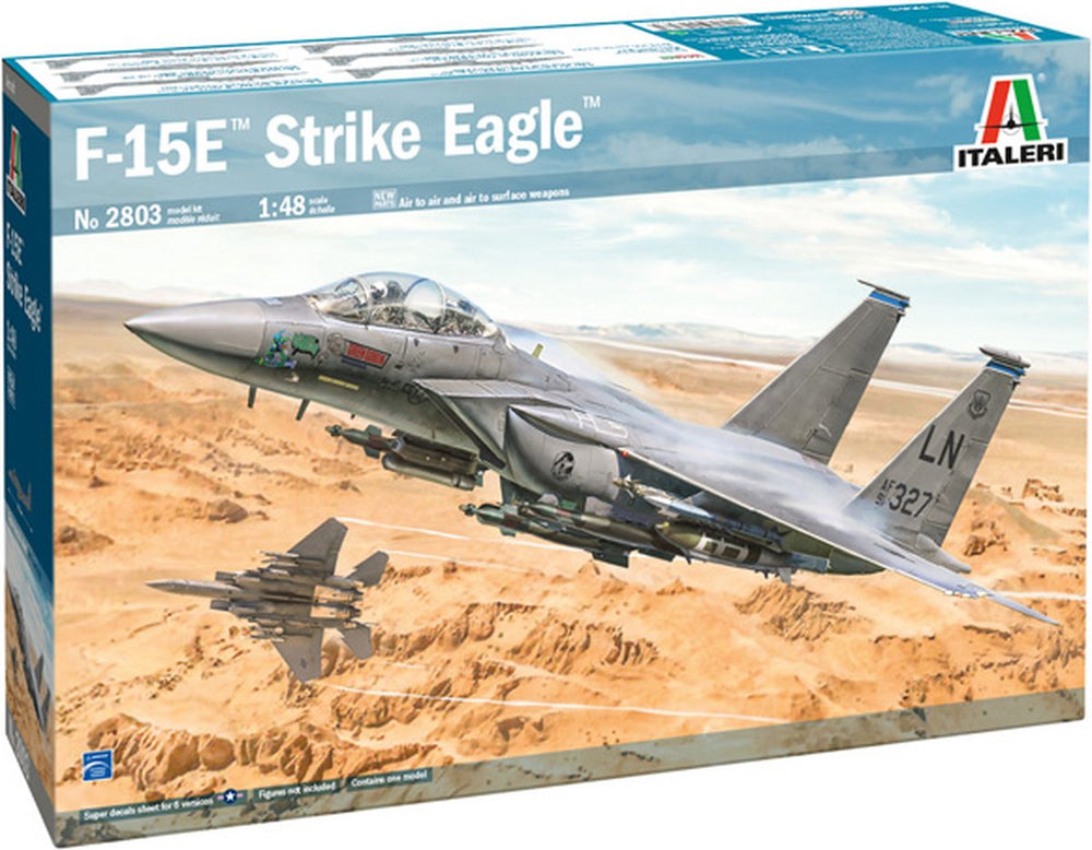Italeri modelbouwpakket vliegtuigen - 2803 f-15e strike eagle plane plastic - 1:48 - modelbouw