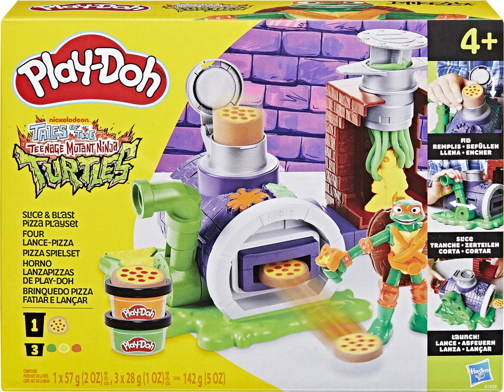 Play-doh teenage mutant ninja turtles slice blast pizza speelset