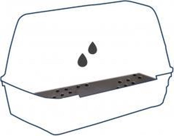 Duvo + transportbox drainage mat voor art 114004 - transportkooi - 45 cm x 51.5 cm x 0.8 cm - zwart