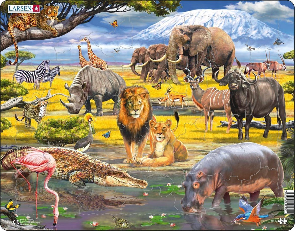 Larsen legpuzzel dieren - afrikaanse savanne, 43st.